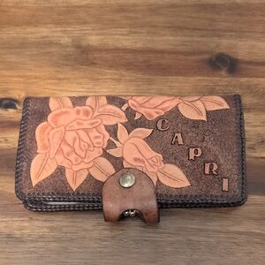 Vintage Capri Tooled Leather Wallet